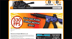Desktop Screenshot of cheapestbbguns.co.uk